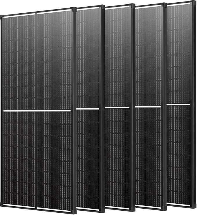 1000 Watt Solar Panels (200W 5 Pack) Monocrystalline High-Efficiency 12V Solar Panel for RV Camping Boat Home Farm Marine Battery and Other Off-Grid Applications (1000w, 200w*5)