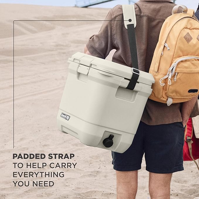 Coleman Pro Heavy-Duty, Desert Sand, 25qt Ultra-Light Premium Hard Cooler, Extra-Thick Insulation Keeps Ice up to 3 Days, 36-Can Capacity