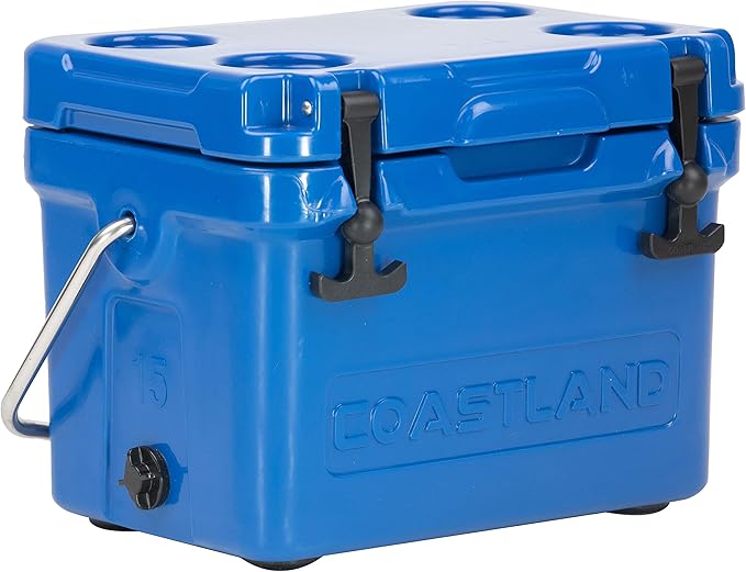 Coastland Bay Series Cooler Premium Everyday Use Insulated Rotomolded Cooler, Small Ice Chest for Tight Spaces, Soccer Games, & Tailgates