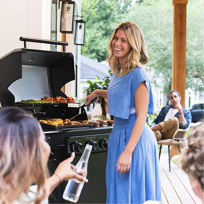 Char-Broil® Pro Series™ with Amplifire™ Technology 3-Burner Propane Gas Grill and Griddle Cabinet, Black - 463365124