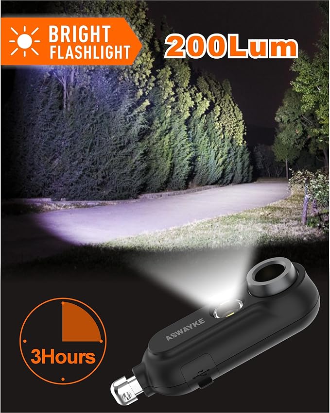 125dB Rechargeable Bear Horn,IPX5 Waterproof & LED Flashlight Bear Deterrent Device for Hiking, Camping, Outdoor Survival-Black