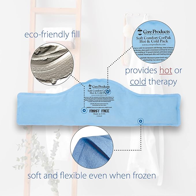 Core Products Soft Comfort CorPak, No Frost Hot and Cold Therapy Pack - 6" x 20", Made in The USA