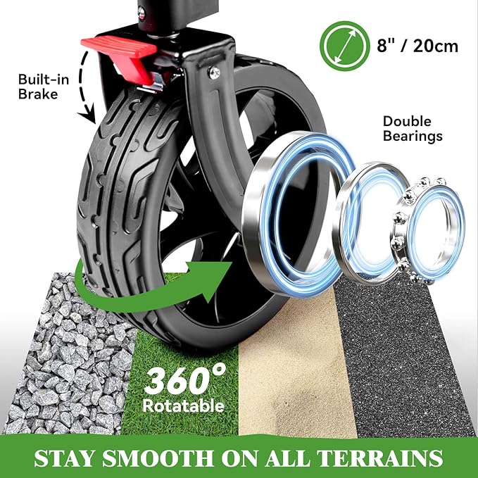 Hikenture Double Decker Wagon, 400L Extra Large Beach Wagon with Big Wheels for Sand, 500LBS Heavy Duty Collapsible Cart with Tailgate, Utility Carts Foldable for Beach, Sports