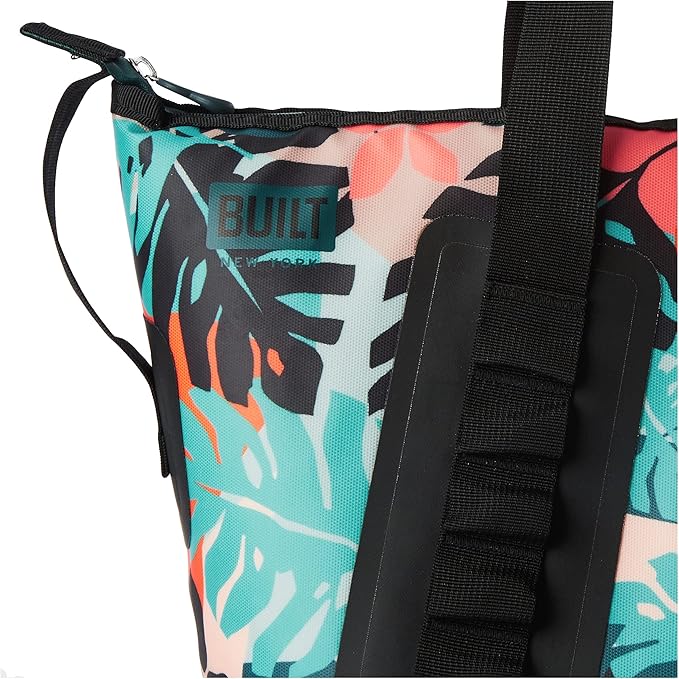 BUILT Utopia Welded Soft Portable Cooler with Wide Mouth Opening - Insulated and Leak-Proof Botanical Leaf 5251696
