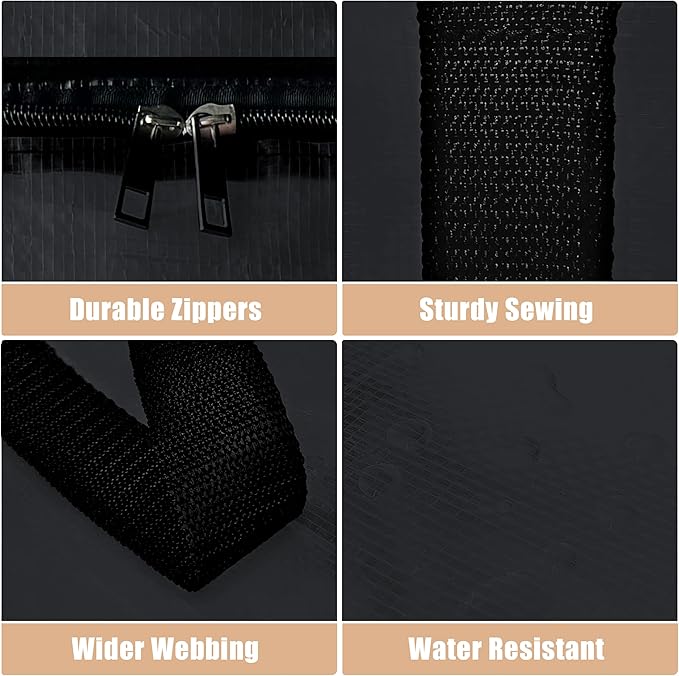 Heavy Duty Moving Bags - Extra Large Packing Bags and Storage Totes, Collapsible and Foldable Option for Moving and Storage, Black, 125 L - 12 Pack