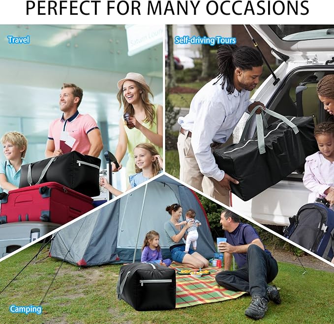 2 Packs Foldable Duffel Bag 30" / 75L Lightweight with Water Rresistant for Travel