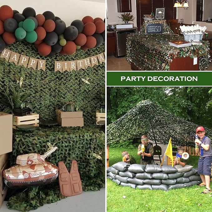 FLYEGO GEN 2 Camo Netting Camouflage Netting Hunting Blind Camo Net Camouflage Nets Military Surplus for Shooting Party Decoration Photograph Car Cover Sunshade