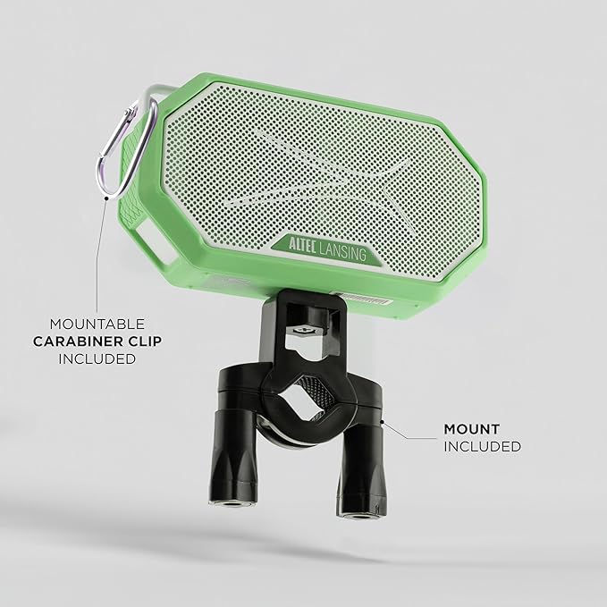 Altec Lansing Portable Bluetooth Speaker HYDRAMINI 2.0, IP67 Waterproof, Portable Speaker, 12h Playtime, Wireless Pairing, USB-C Quick Charge, Magnetic Bluetooth, Voice Assistant Integration