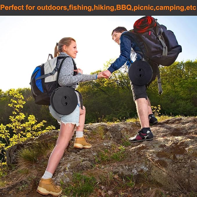 Fishboy Upgraded Collapsible Stool, 400lbs Max Weight, Lightweight But Sturdy, Portable Retractable Folding Telescoping Foldable Camping Stool for Adults Outdoor Fishing Hiking Travel BBQ