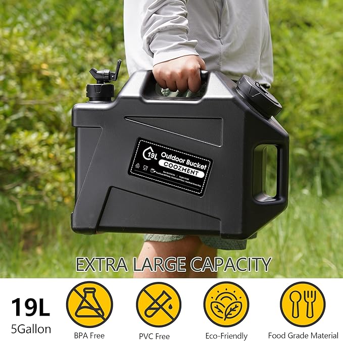 3.2 Gallon/5 Gallon Water Containers with Spigot, BPA Free Water Jug, Military Green Water Tank, Multifunction Water Storage Containers for Camping Outdoor Hiking,Emergency Stroage