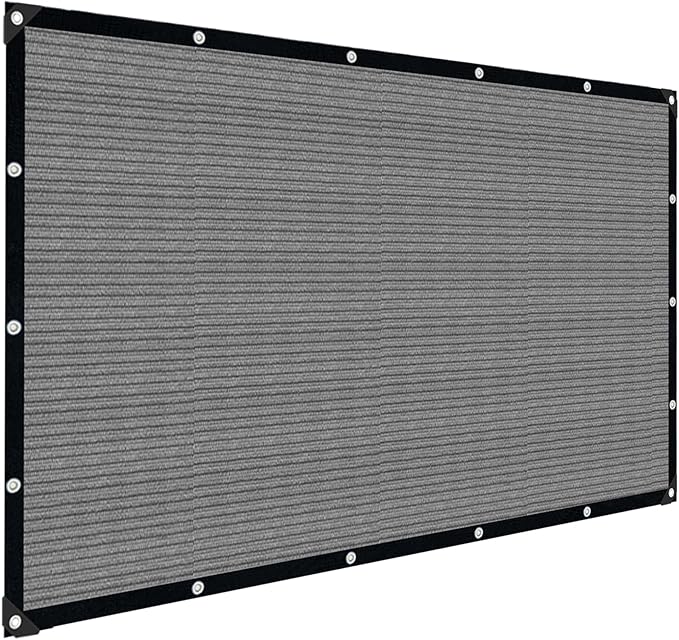 Grey Sun Shade Cloth,Pergola Shade Cover with Reinforced Grommets,90% Shade Fabric Fence Privacy Screen Balcony,Pergola Shade Cover Canopy Garden Carport Porch Deck Patio Shade Cover,6x8FT