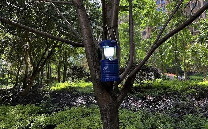 Lightahead Portable Outdoor LED Camping Lantern, Set of 4 Colors Black,Blue,Brown,Green, Collapsible. Great for Emergency, Tent Light, Backpacking (Without Battery)