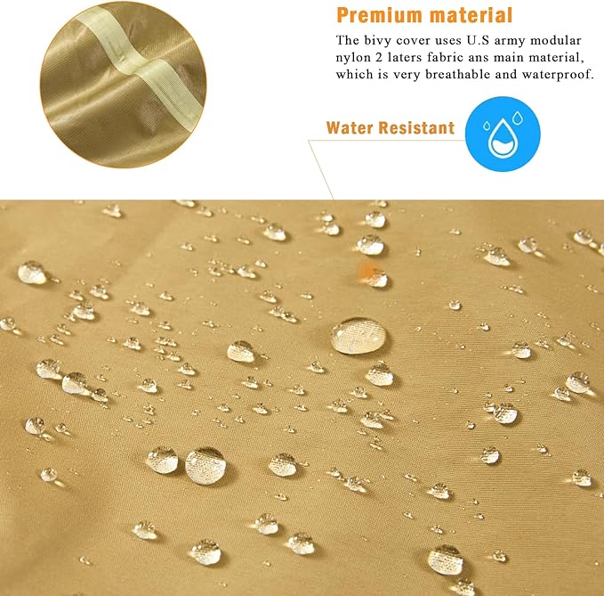 Bivy Cover Sack for Military Army Modular Sleeping System, Waterproof Outer Shell for Sleeping Bag, Minimalist Stealth Shelter