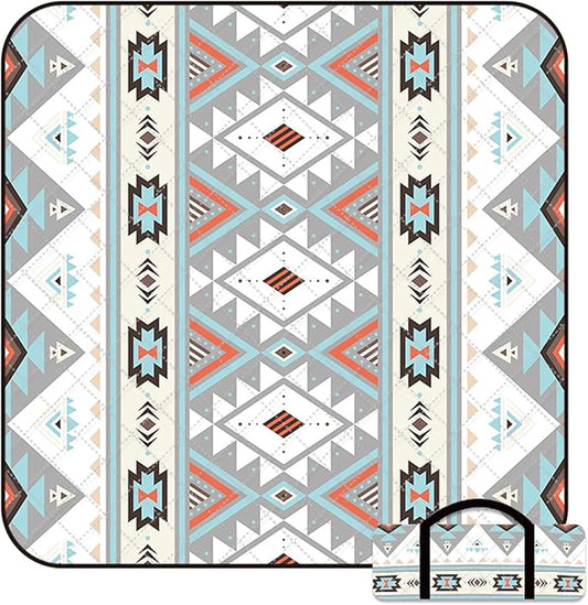 80"x60" Waterproof Picnic Blanket Large Outdoor Camping Blanket Foldable Picnic Camping Blanket Thicker Machine Washable Picnic Mat Portable Wearable for Picnics, Camping