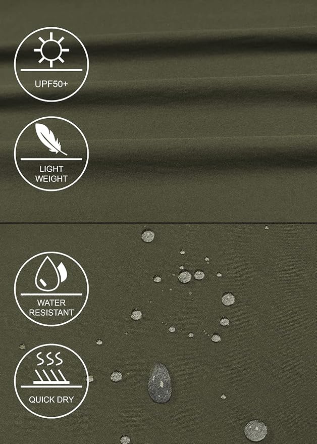 GymBrave Women's Hiking Cargo Pants Quick Dry Outdoor Camping Capris Water Resistant UPF 50 with Zipper Pockets