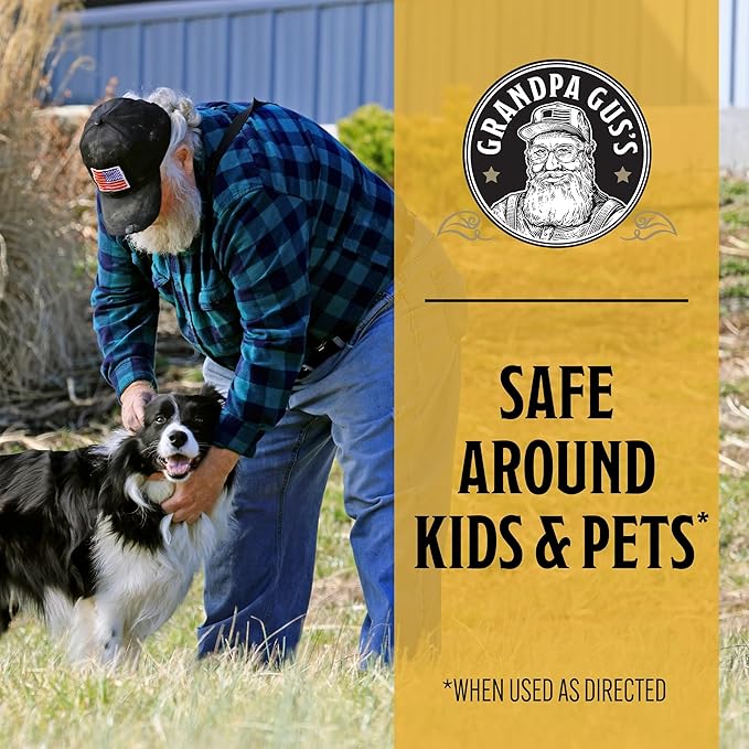 Grandpa Gus's Natural Spider Repellent Pouches, Peppermint and Lemongrass Oil Blend for Indoor Pest Control, Safe for Home, RV, Garage, Basement (10 Pouches)