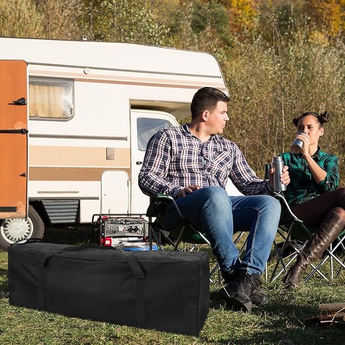 INFANZIA 41 inch Duffel Travel Sports Equipment Bag, Long Luggage Bag with Upgrade Zipper Water Resistant, Extra Large Foldable Storage Bag for Camping, Tent, Tripod, Fishing