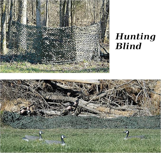 Camo Netting Camouflage Netting 20x20 10x20 10x10 Bulk Roll Burlap Camo Tarp Sunshade Net for Hunting Blind Dinosaur Birthday Jungle MilitaryTheme Party Decoration Camping Shooting