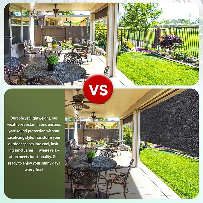 70% Black Shade Cloth, 13 x 20 FT Sun Shade Net with Grommets, Garden Sunblock Shade Cloth Shading for Greenhouse, Plant, Pergola, and Backyard Patio