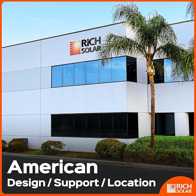 RICH SOLAR 250 Watt 12 Volt 16BB Cell Monocrystalline Solar Panel High Efficiency Solar Module for RV Trailer Camper Marine Off Grid