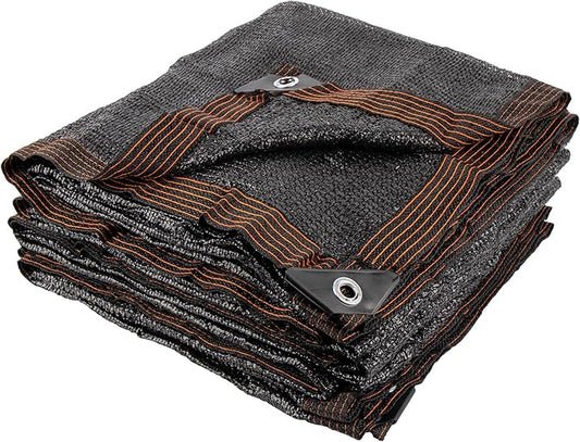 50% 14 X 20 FT Black Shade Cloth, Outdoor Woven Sun Shade with Grommets, Durable Breathable Netting Shading Antifreezing for Patio, Garden, DIY Home, Plants Cover, Greenhouse, Dog Kennel