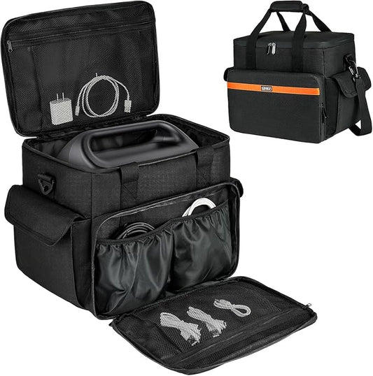 Carrying Case Compatible with Jackery Explorer 1000/ECOFLOW River Max/Bluetti EB70S/GRECELL T1000 Portable Power Station,Travel Storage Bag for Charging Cable and Accessories(Bag Only)