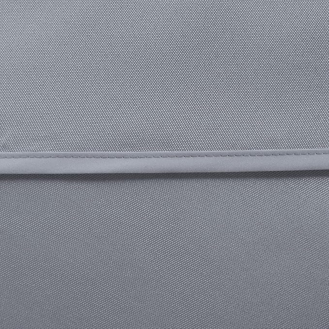 LUSHVIDA Rectangle Outdoor Tablecloth with Umbrella Hole and Zipper, 60x84 Inch Silver, Washable Waterproof Table Cloth Spill Proof Wrinkle Free Table Cover for Patio Spring Summer Picnic BBQS