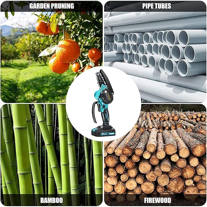 Saker Mini Chainsaw,Portable Electric Chainsaws Cordless,Handheld Chain Saw Pruning Shears Chain Saws for Tree Branches,Courtyard,Household and Garden,Christmas Gifts for Men Dad Husband Women