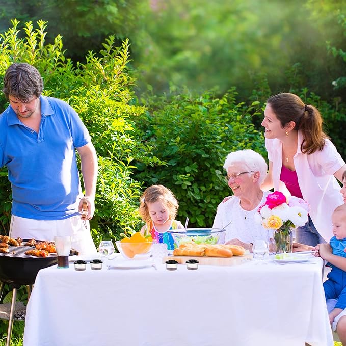4 Pcs Salt and Pepper Shakers Set Mini Plastic Pepper Shaker with Lid Damp Proof Popcorn Containers Clear Spice Jars Salt Shaker for Travel Camping Picnic Lunch Dining Kitchen (Black, Small)