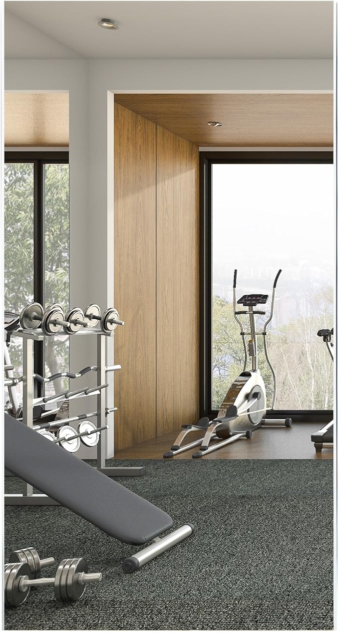 Glassless Large Mirror Shatterproof Unbreakable Wall Mirror for Gym, Dance Studio, Home Workout Room – 0.04mm Nano Film – Gold 30" x 54"