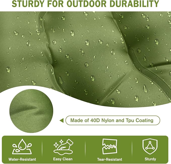 Sleeping Pad for Camping, 6" Extra Thick Camping Mat with Pillow Built-in Foot Pump, Ultra Comfortable Inflatable Sleeping Mat for Backpacking, Hiking, Camp Tent - Enjoy a Comfy Sleep