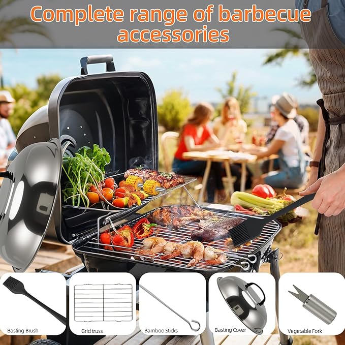 40PCS Griddle Accessories Kit, Flat Top Grill Accessories Set for Camp Chef, Griddle Spatula Set with Burger Press, Scraper, Tongs and Carry Bag for Outdoor BBQ