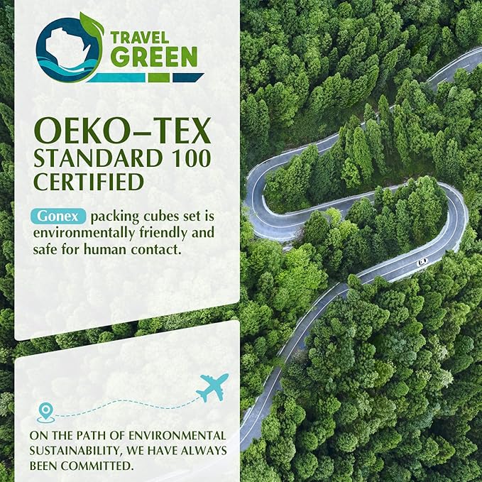 Gonex Compression Packing Cubes, 3pcs/4pcs Expandable Storage Travel Luggage Bags Organizers