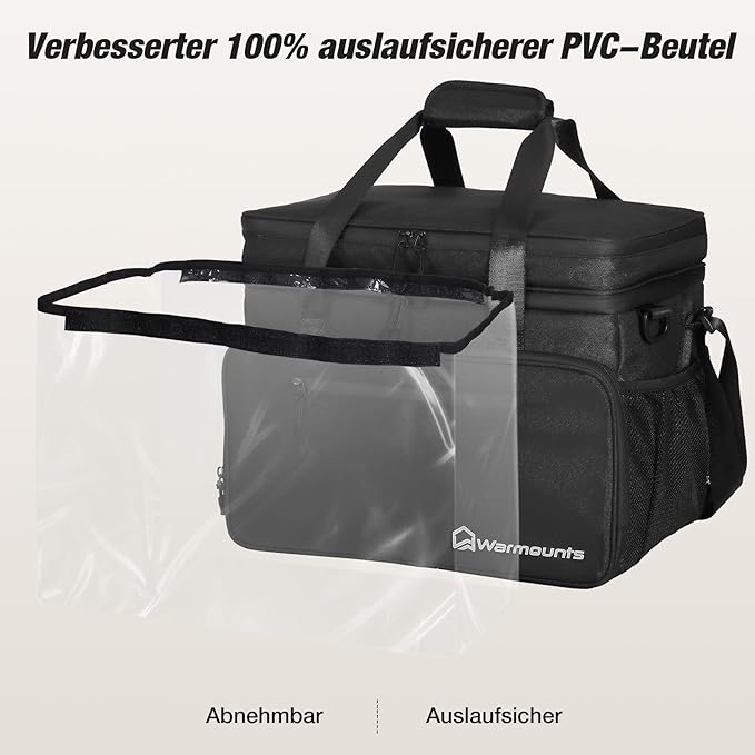 Insulated Cooler Bag 48/75 Cans, Soft Sided Portable Lunch Bag Coolers w/Zippered Top, Leak Proof PVC Interlayer, 5-Layer Insulation Large Ice Chest Bag for Travel, Camping, Beach, Picnic