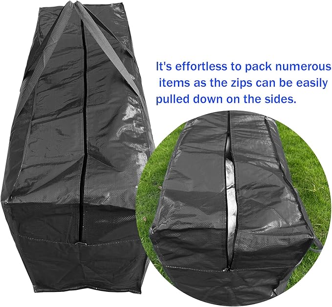 66 Gallon Extra Large Storage Bags, Huge Moving Bags Heavy Duty with Zipper and Stronger Handles, Big Foldable Duffle Bag for Travel - Storage Totes Moving Boxes for College, Christmas Tree, Bedding