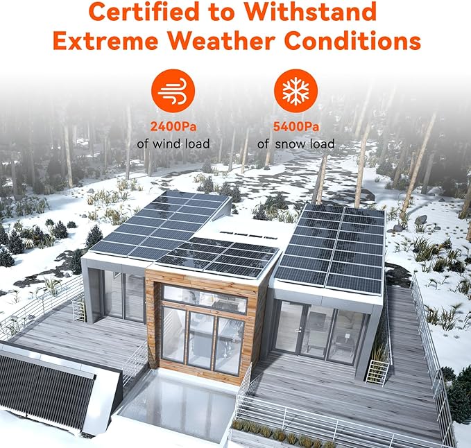 RICH SOLAR 200 Watt 12 Volt 9BB Cell Monocrystalline Solar Panel High Efficiency Solar Module for RV Trailer Camper Marine Off Grid