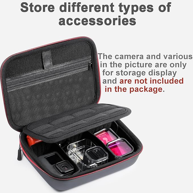 FitStill Carrying Protective Hard Shell Travel Storage Case Compatible with Go Pro Hero 13/12/11/10/9/8/7/6/5,Max, insta 360 X5 X4 X3 ONEX2,AcePro2/AcePro,DJI Action 5 Pro/4/3/2 Camera Accessories Kit