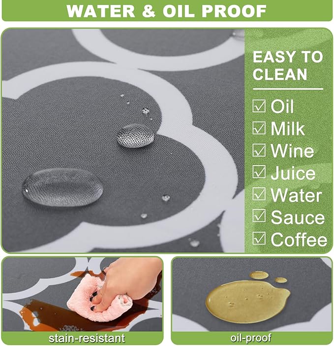 Fitted Picnic Table Cover with Bench Covers Waterproof Elastic Edges Rectangle Patio Tablecloth Outdoor Camping Essentials Stuff Rv Accessories Summer Trip Travel Supplies Party Camper Gifts, 8 ft