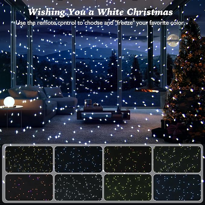 AIRIVO Outdoor Laser Lights Projector, 5 Color Motion Firefly Lights Star Show Projection Light, Christmas Projector Light with Remote Control for Holidays Halloween Decoration Home, Garden, Patio