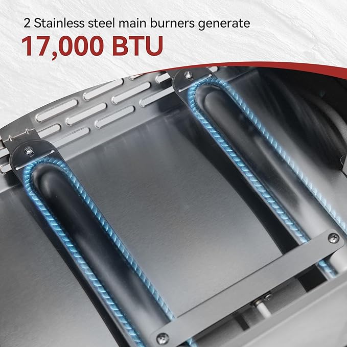 Royal Gourmet PD1305H 3 Burner Propane Gas Grill and Griddle Combo with Lid, 3-in-1 Grill Griddle Combo with 29,000 BTUs Output for Outdoor Cooking, 364 Sq. In. Cooking Area, Silver & Black