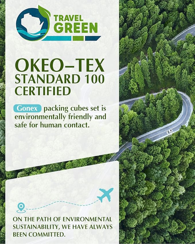 Gonex Compression Packing Cubes, 3pcs/4pcs Expandable Storage Travel Luggage Bags Organizers