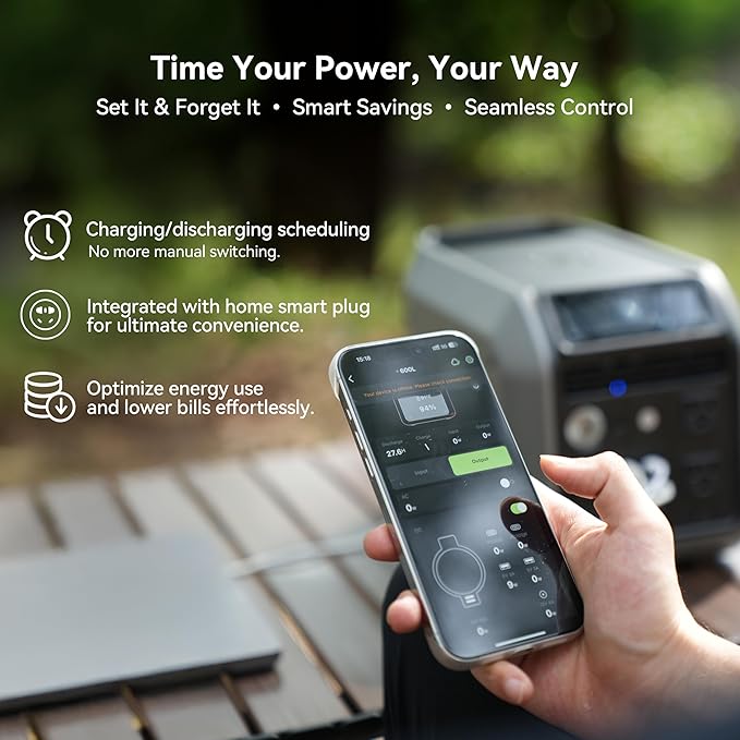 Dabbsson 600L Portable Power Station,768Wh 600W Solar Generator,Up to 900W AC Output,1.5X Extended Runtime,Recharge 100% in 1.6 Hrs,Semi-Solid LiFePO4,EPS,100W USB-C,for Camping RV Home