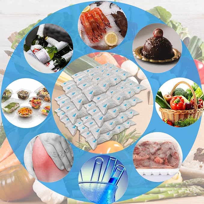 Dry Ice Packs for Shipping Frozen Food, Reusable Cold Ice Sheets for Coolers, Lunch Bag, Flexible Long-Lasting Ice Blanket Sheets for Shipping