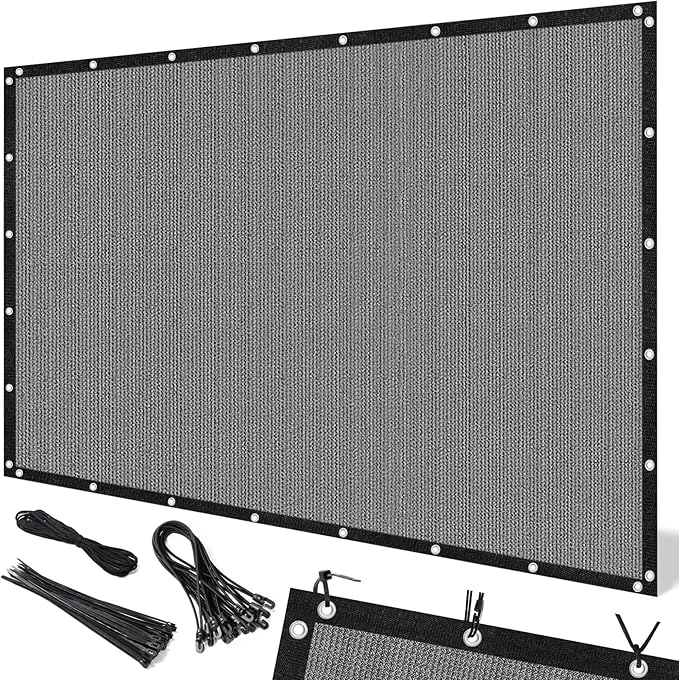 Artpuch 90% Sun Shade Cloth, 3 x 10 FT Pergola Shade Cover Canopy with Grommets, Sun Screen Fabric Tarp for Patio, Outdoor, Garden, Backyard, Light Grey