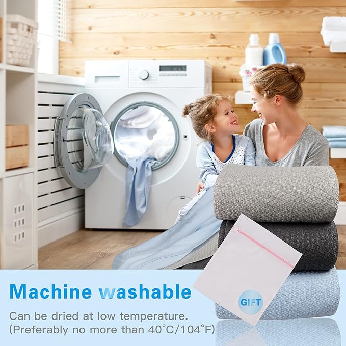 AmyHomie Cooling Blankets, 100% Rayon Derived from Bamboo, Cool Summer Blanket for Hot Sleepers, Soft Comfy Lightweight Blankets for All Seasons(Navy, 90×108 in)