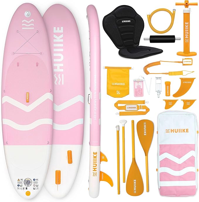 Inflatable Paddle Board for Adults with Accessories Included, Oar, Fins, Pump. Stand Up Paddleboard Great Stability and Resistance. 10’ x 33" x 5.9", Maximum Load 286 lb