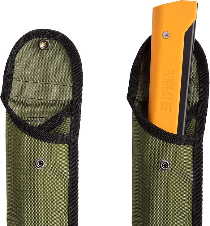 AGAWA - BOREAL15 Tripper KIT - 15" Folding Bow Saw, Rugged Cordura Sheath, Additional Aggressive Blade (Black Frame, Yellow Handle)