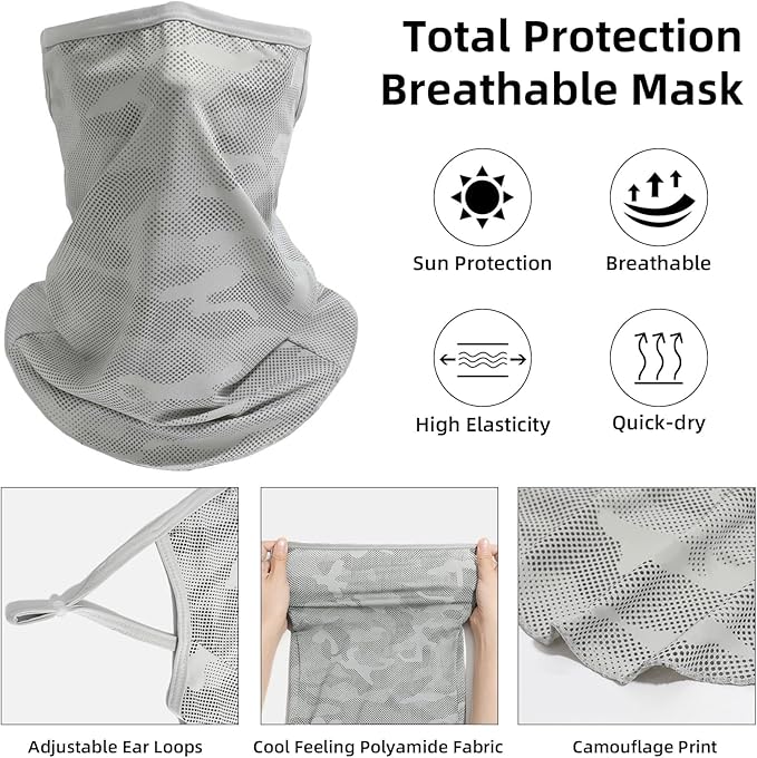 Grey UV Sun Protection Arm Sleeves for Men Women Teenager, Fishing Cycling Driving Ice Silk Cooling Arm Sleeves