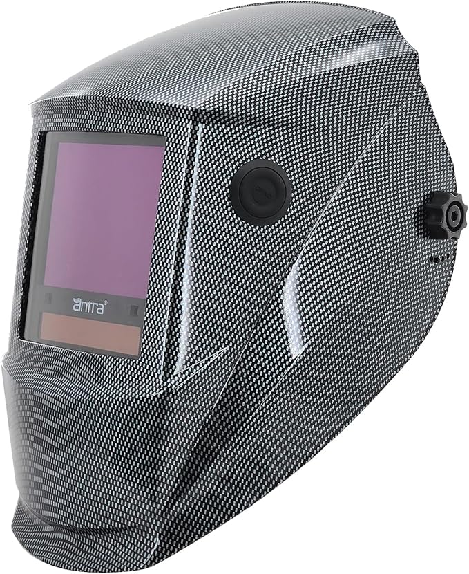 Antra Digital Auto Shade Darkening Welding Helmet DP8-1X - True Color TOP Optical Class 1/1/1/1, Wide Shade Range 4/5-14 w Shade Lock, Low TIG Rating 2A - Precision Protection for Welding Excellence