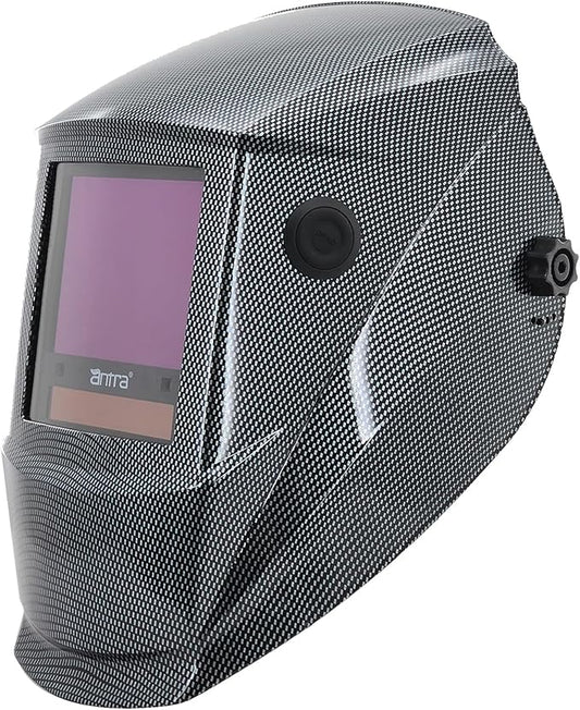 Antra Digital Auto Shade Darkening Welding Helmet DP8-1X - True Color TOP Optical Class 1/1/1/1, Wide Shade Range 4/5-14 w Shade Lock, Low TIG Rating 2A - Precision Protection for Welding Excellence